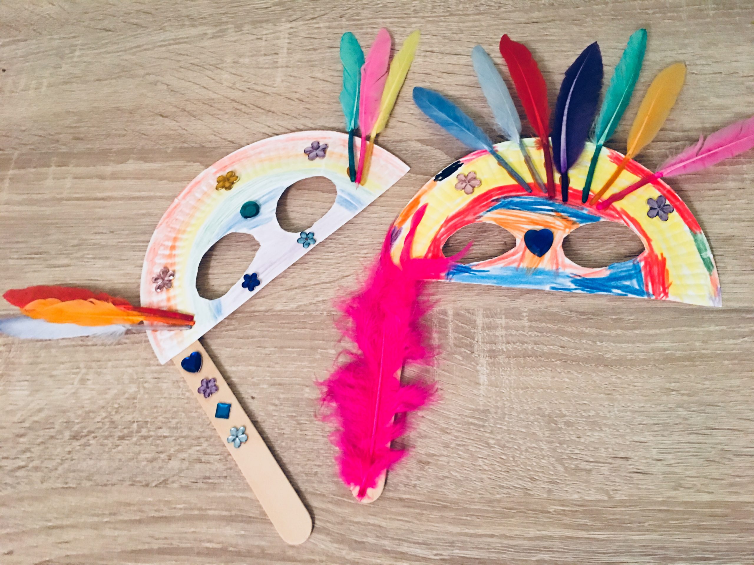 Faschingsmasken Aus Pappteller - Basteln Mit Kindern | Der für Masken Basteln Mit Kindern