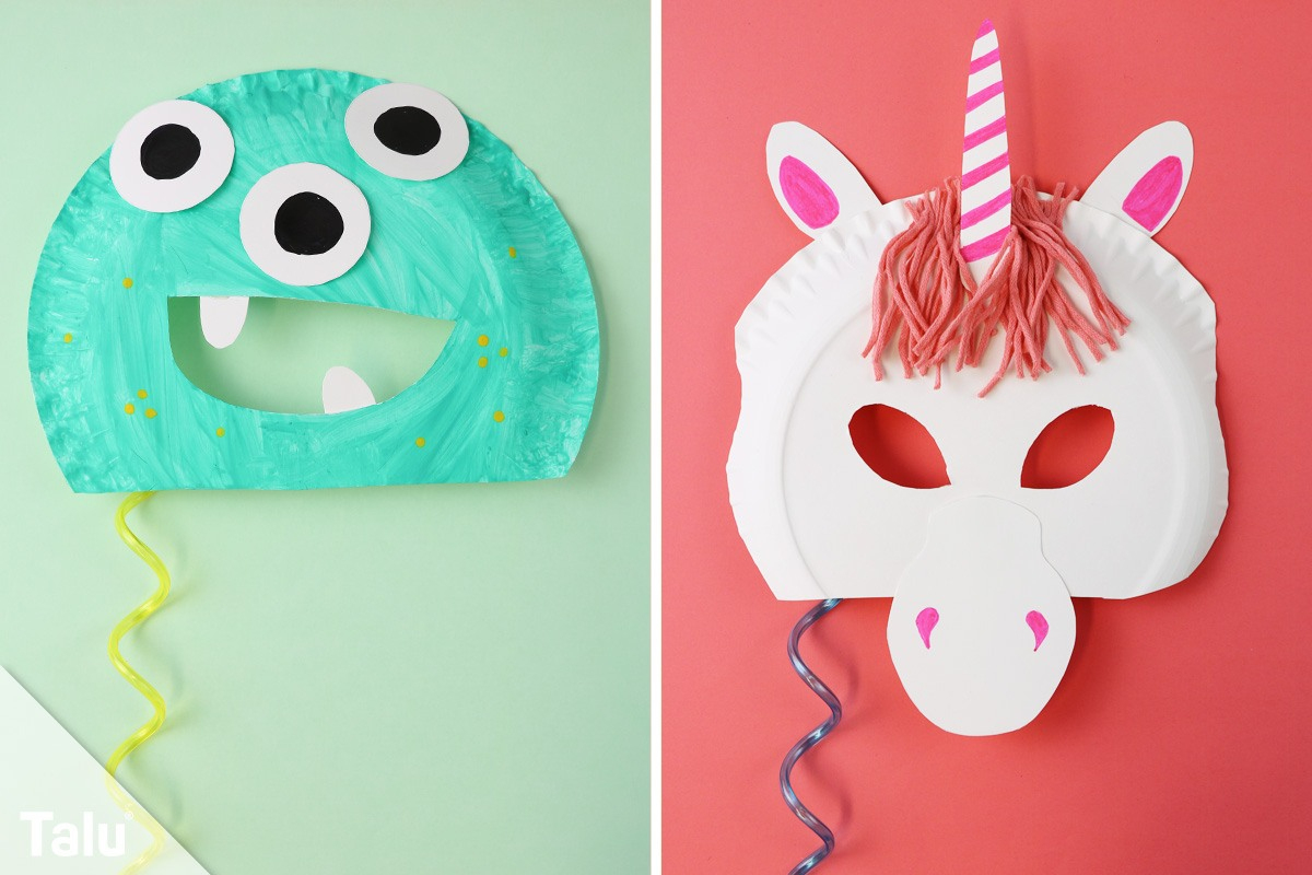 Faschingsmasken Basteln / Anleitung - Kindermasken Aus über Masken Basteln Mit Kindern