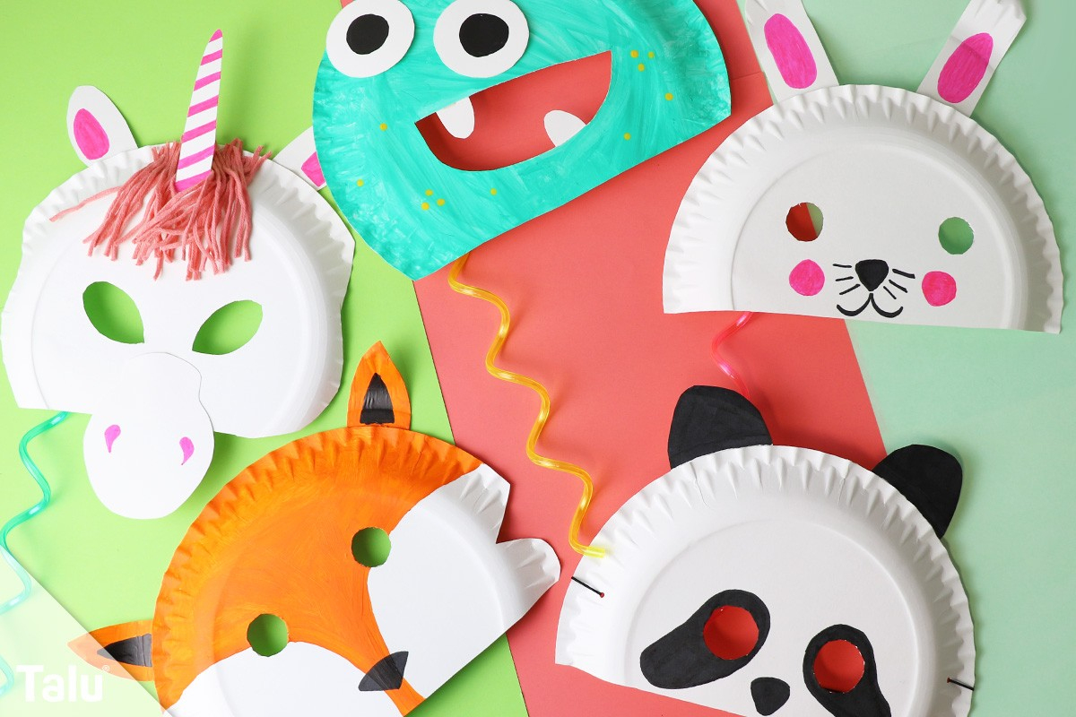 Faschingsmasken Basteln / Anleitung - Kindermasken Aus verwandt mit Weihnachtsbasteln Für Kindergartenkinder