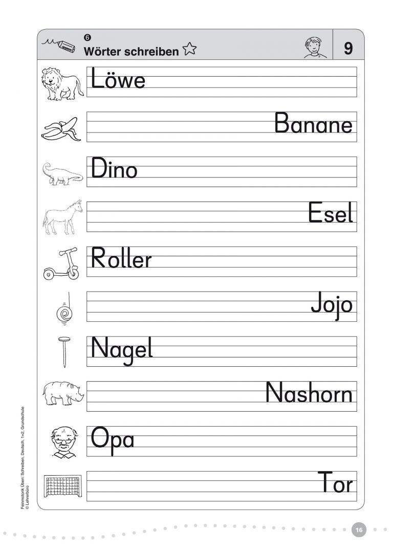 Schreibübungen 1 Klasse Druckschrift - kinderbilder.download