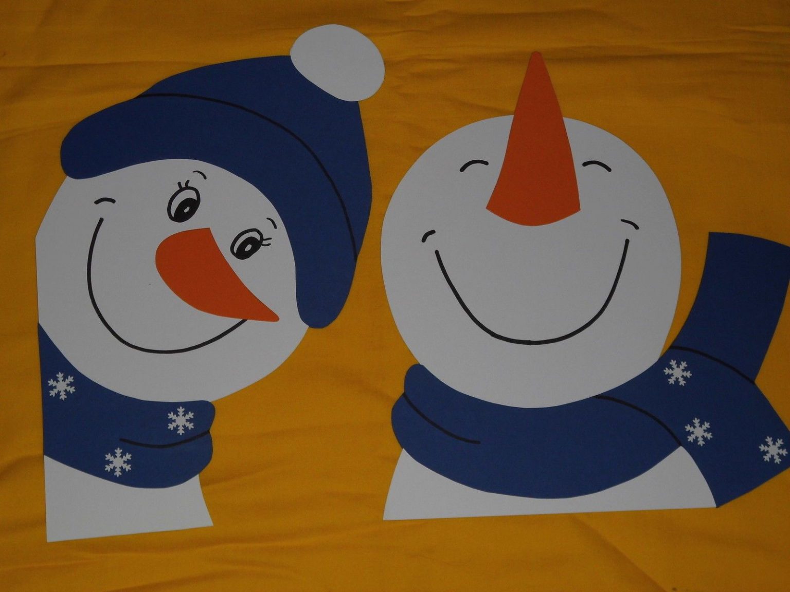 Bastelvorlage Schneemann Fensterbild - kinderbilder.download