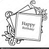 Festeinladungskarte, Happy Birthday Schriftzug, Mit innen Happy Birthday Schablone