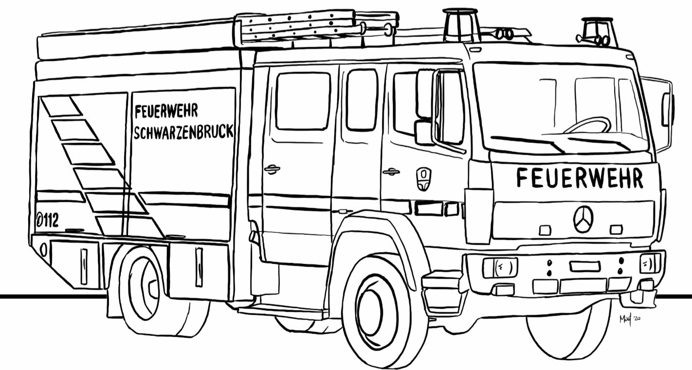 Feuerwehr Schwarzenbruck Für Daheim – Ausmalbilder Für bei Ausmalbild Feuerwehr