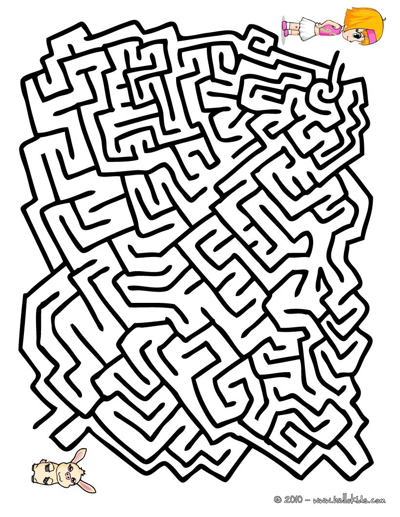 Finde Mein Haustier Leichtes Labyrinth Zum Ausdrucken mit Labyrinth Spiele Kostenlos