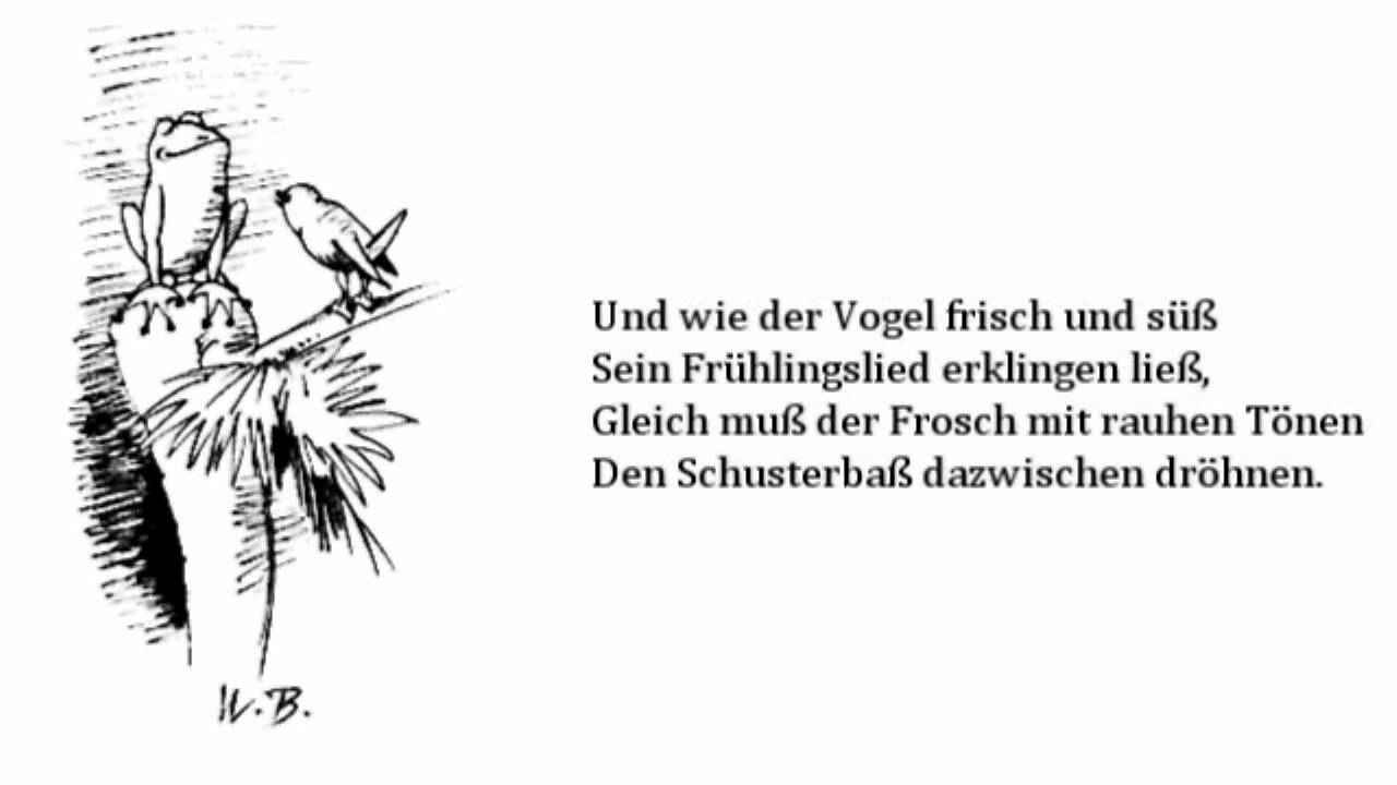 Fink Und Frosch - Eine Interpretation Á La Paulchen Panther für Fink Und Frosch Von Wilhelm Busch