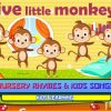 Five Little Monkeys Jumping On The Bed | Kids Rhymes &amp; Songs | Cartoon bestimmt für Five Little Monkeys Jumping On The Bed Song