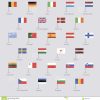 Flaggen Von Eu-Ländern Vektor Abbildung. Illustration Von innen Flaggen Der Eu Länder