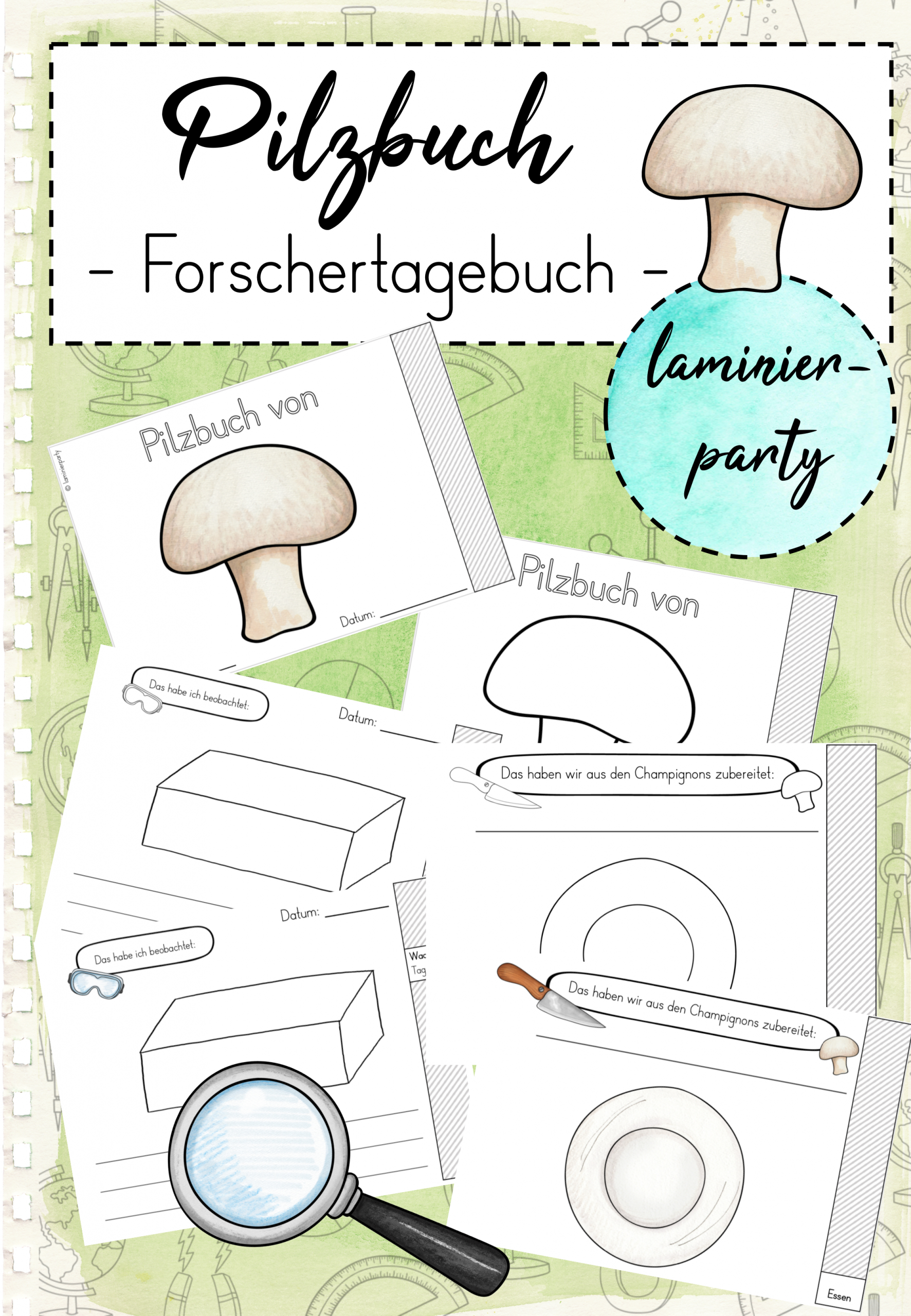 Flipbook: Pilze - Forschertagebuch / Pilzbuch | Download In für Pilze Unterrichtsmaterial Grundschule