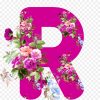 Floral Design-Blumen-Alphabet-Buchstaben-Rose - Blume Png für Blume Mit 6 Buchstaben