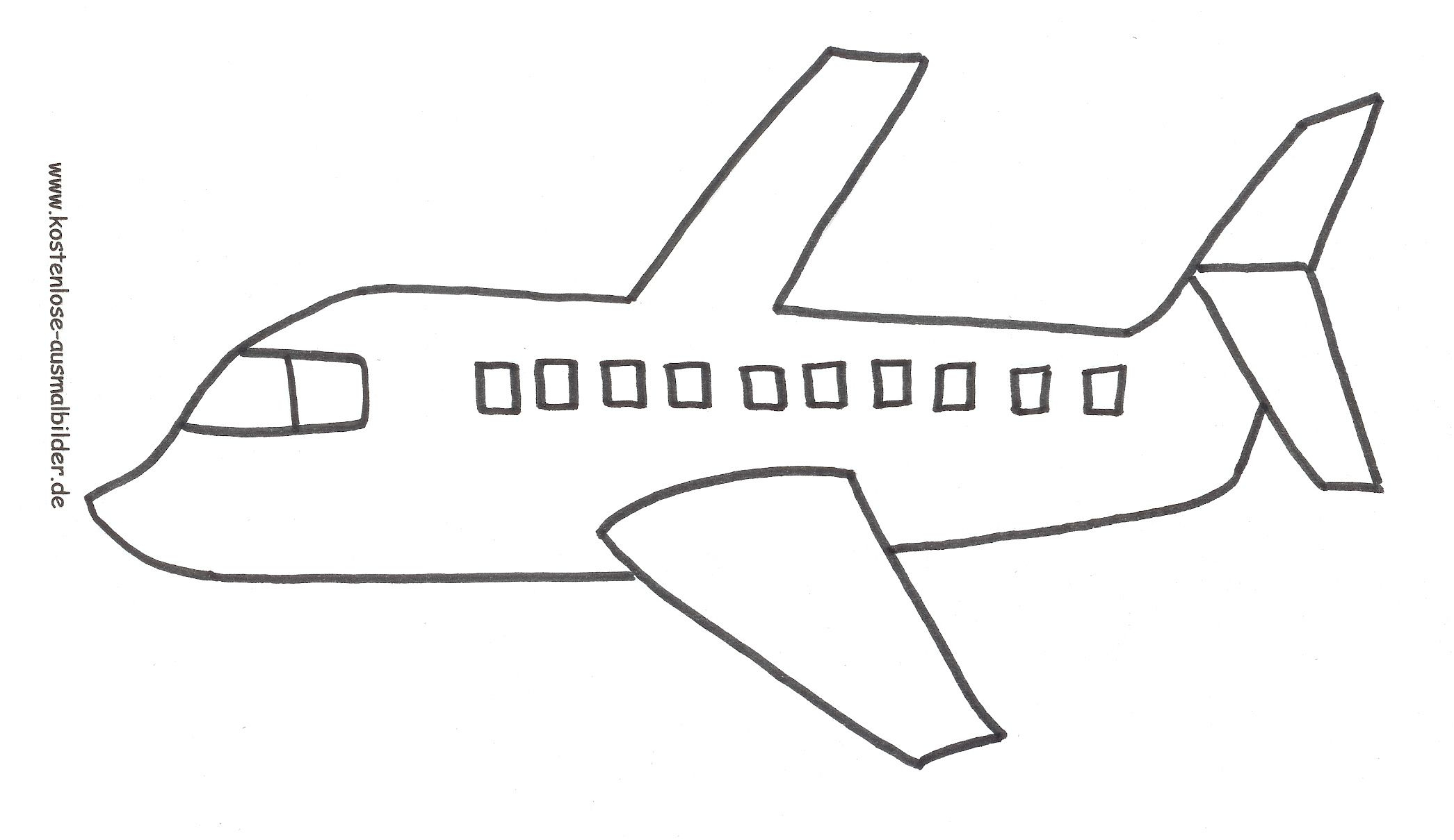 Flugzeug Malvorlage (Mit Bildern) | Flugzeug Ausmalbild mit Malvorlage Flugzeug