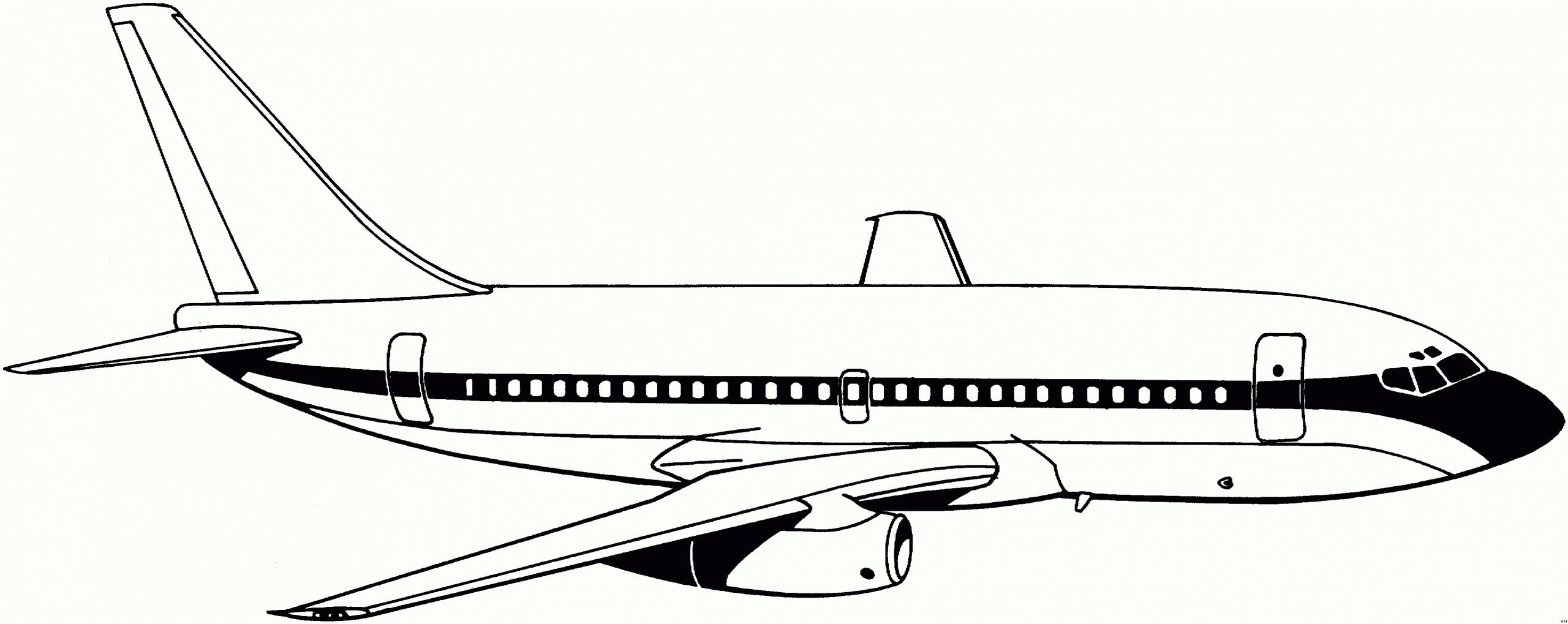 Flugzeug Schwarzer Streifen Ausmalbild &amp; Malvorlage (Die innen Flugzeug Ausmalbild