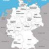 Foto Auf Acrylglas Deutschland Karte Bundesländer in Bundesländer Und Ihre Landeshauptstädte