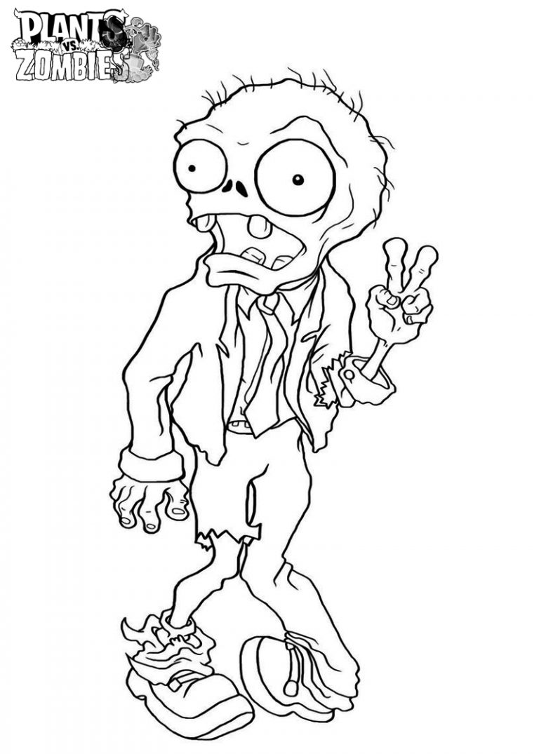 Free Printable Plants Vs Zombies Coloring Pages For Kids innen Zombie