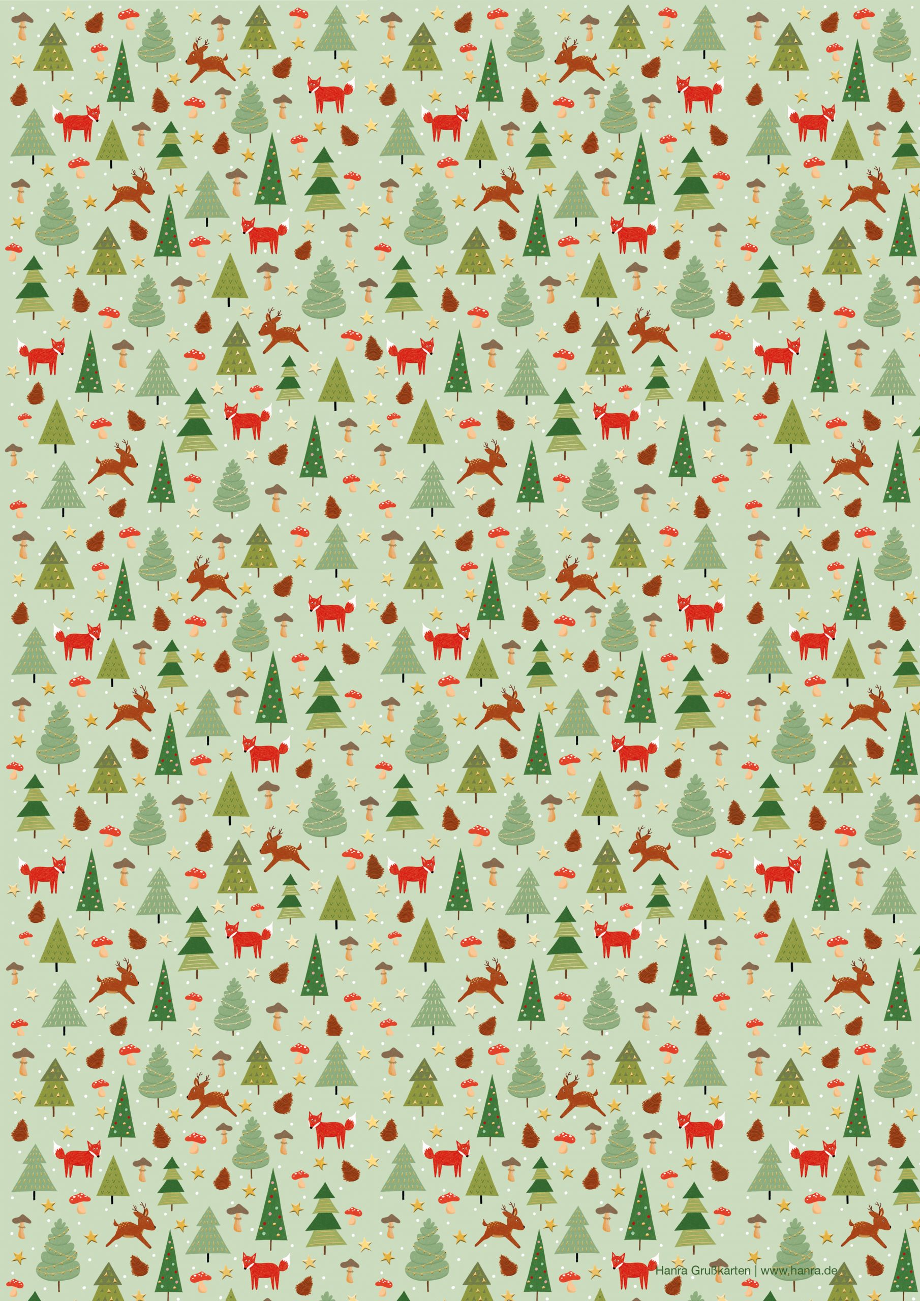 Freebie: Geschenkpapier Für Weihnachten Fuchs &amp; Geometrie bestimmt für Geschenkpapier Ausdrucken