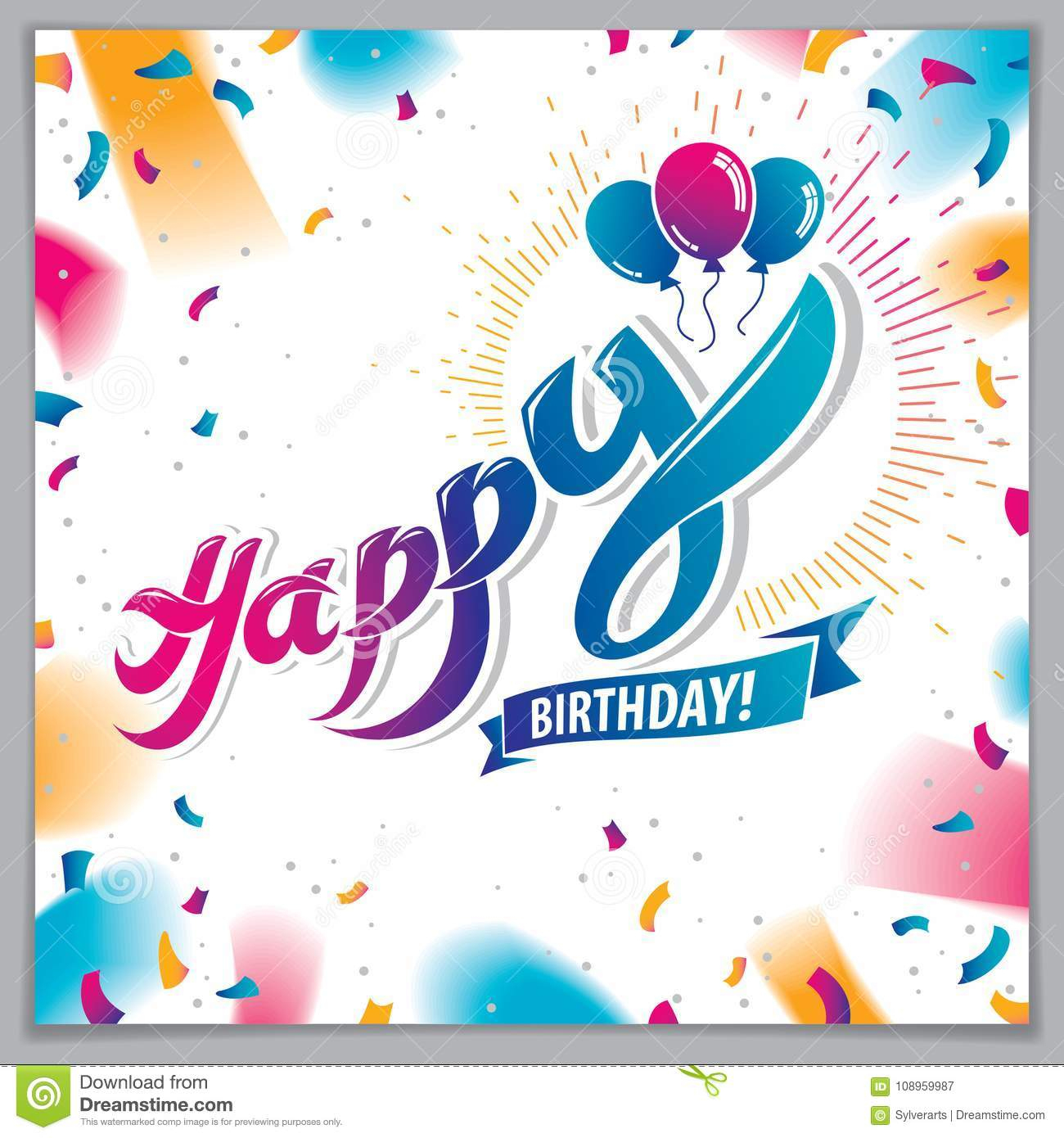 Geburtstagsgrußkarten-Vektordesign Schließt Schönes Letteri bestimmt für Geburtstagsglückwunschkarten