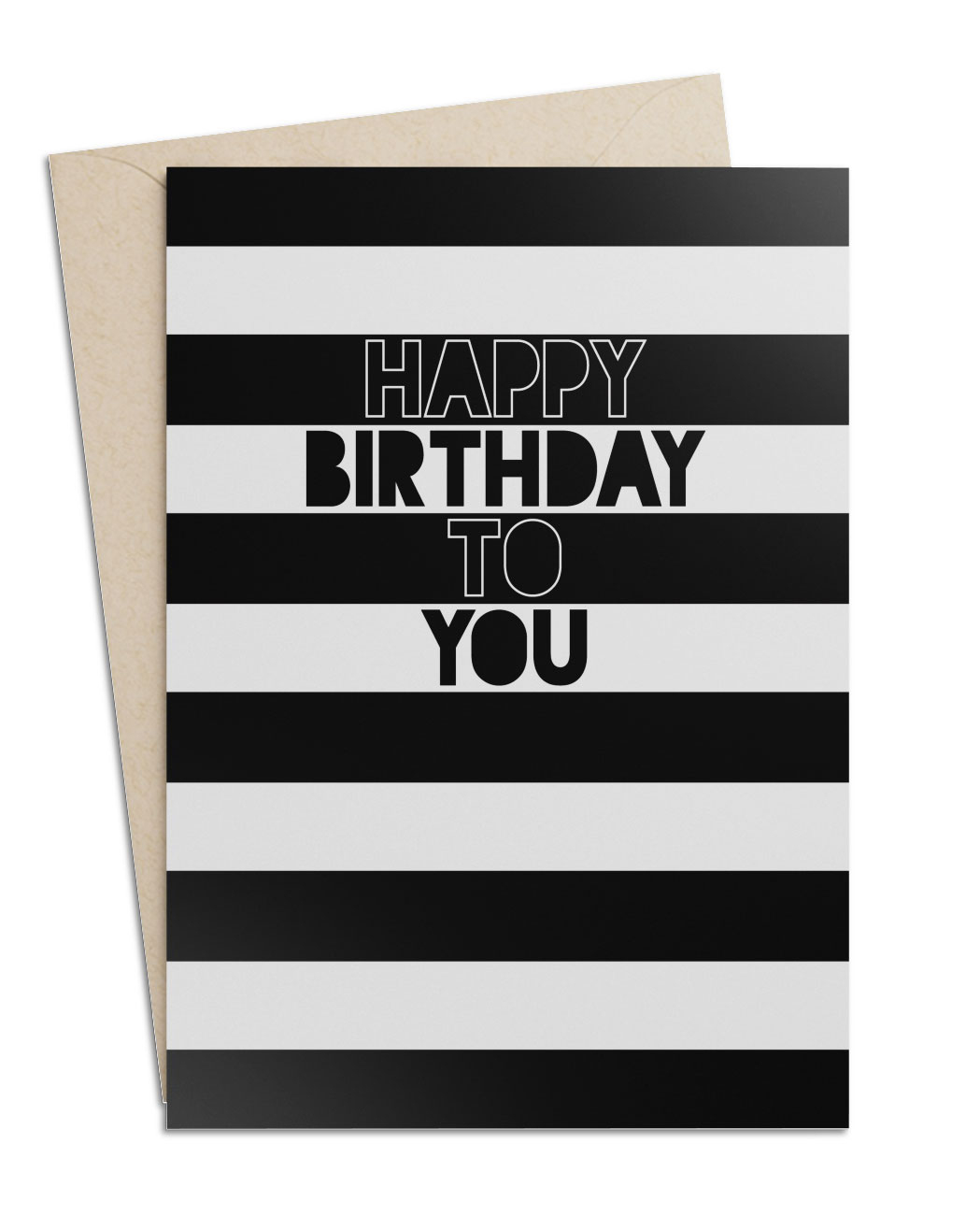 Geburtstagskarte Stripes verwandt mit Geburtstagskarten Schwarz Weiß