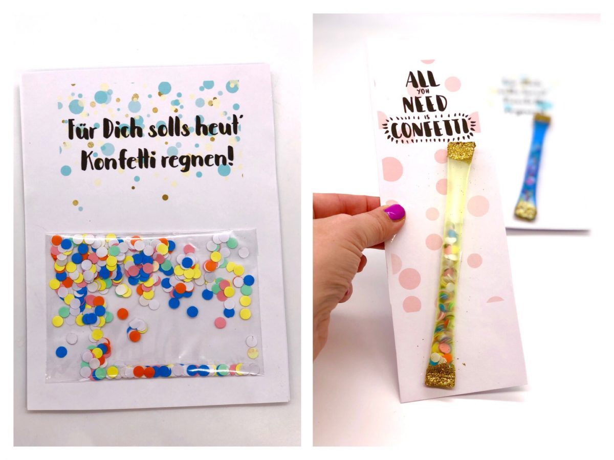 Geburtstagskarte Zum Ausdrucken Selber Machen Mit Konfetti bestimmt für Geburtstagskarten Vorlagen Zum Ausdrucken