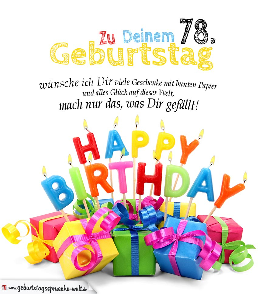 Geburtstagskarten Zum Ausdrucken 78. Geburtstag über Geburtstagskarten Kostenlos Ausdrucken