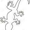 Gecko Outline Drawing - Google Search (Mit Bildern) | Gecko bestimmt für Gecko Malvorlage