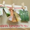 Geldgeschenk-Idee Geburtstag: Basteln Einer Glückwunschkarte bei Geldgeschenke 60 Geburtstag Mann