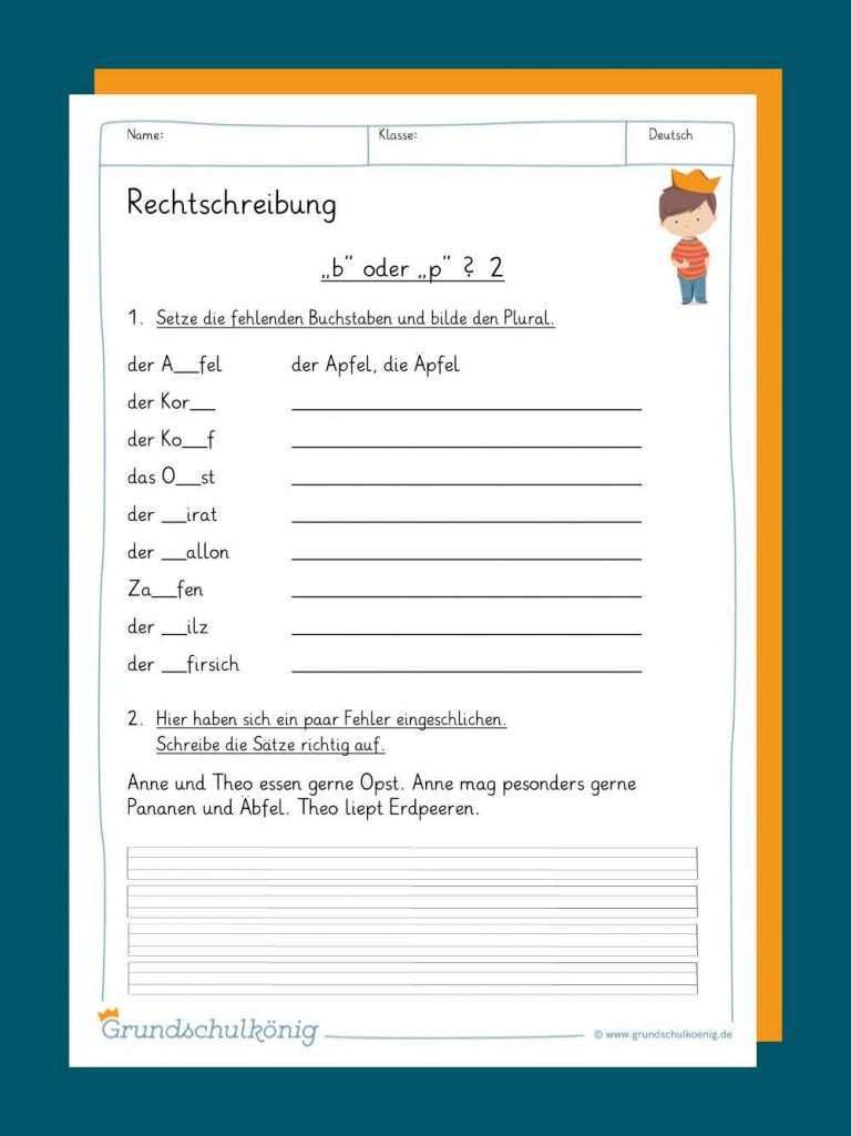 Rechtschreibung 4 Klasse Arbeitsblätter - Kinderbilder.download ...