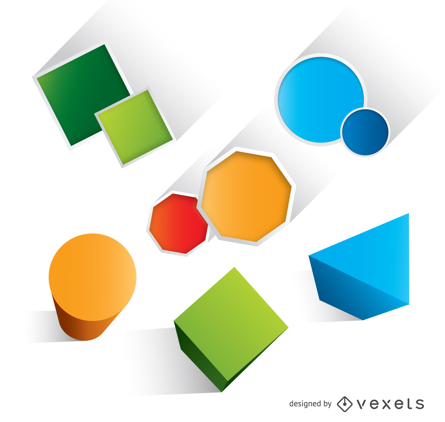 Geometrische Grundformen - Vektor Download verwandt mit Geometrische Grundformen