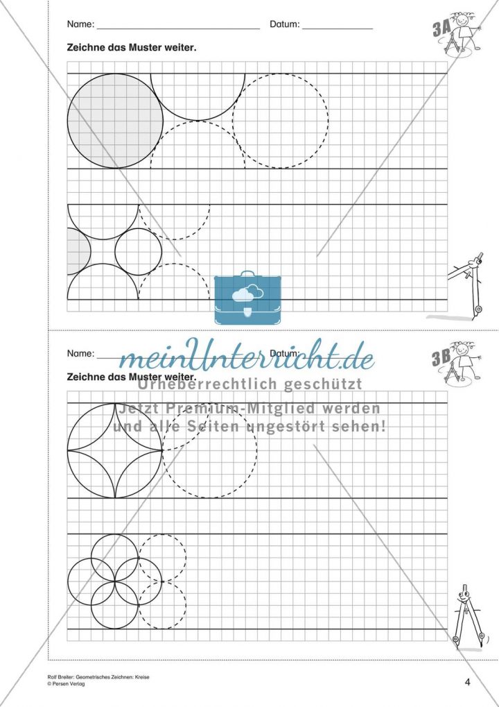 Geometrisches Zeichnen: Kreise – Meinunterricht in Kreise Zeichnen
