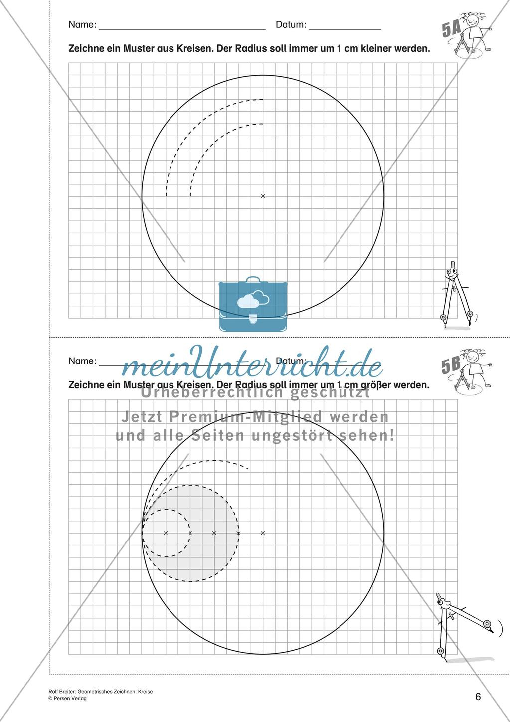Geometrisches Zeichnen: Kreise - Meinunterricht mit Kreise Zeichnen