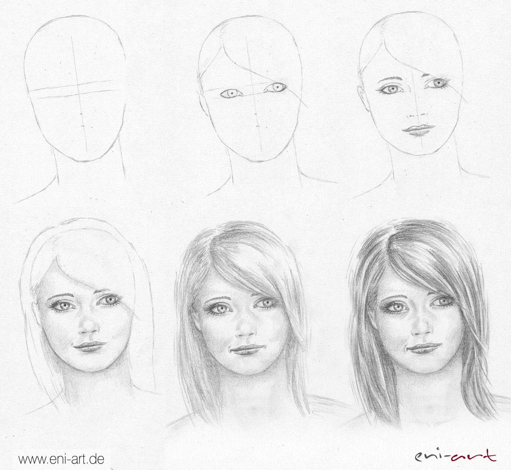 Gesichter Zeichnen Und Malen - Zeichnen Lernen ganzes Menschen Malen Lernen