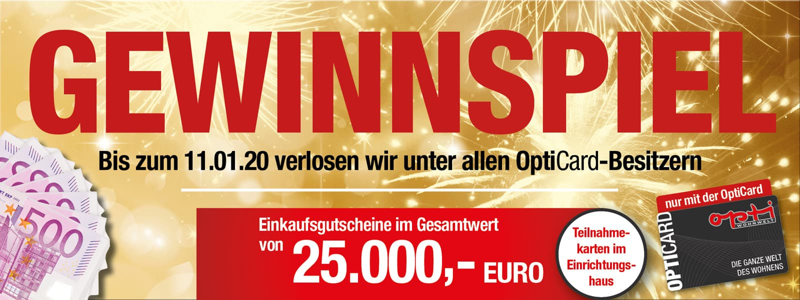 Gewinnspiel: Einkaufsgutscheine Im Wert Von 25.000 Euro in Preisausschreiben Gewinnspiele