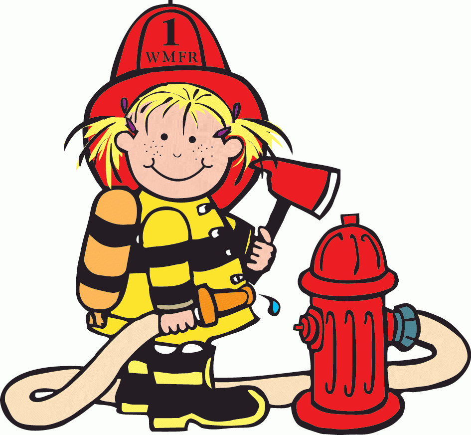 Girl Firefighter Cartoon | Clipart Panda - Free Clipart ganzes Cliparts Feuerwehr Kostenlos