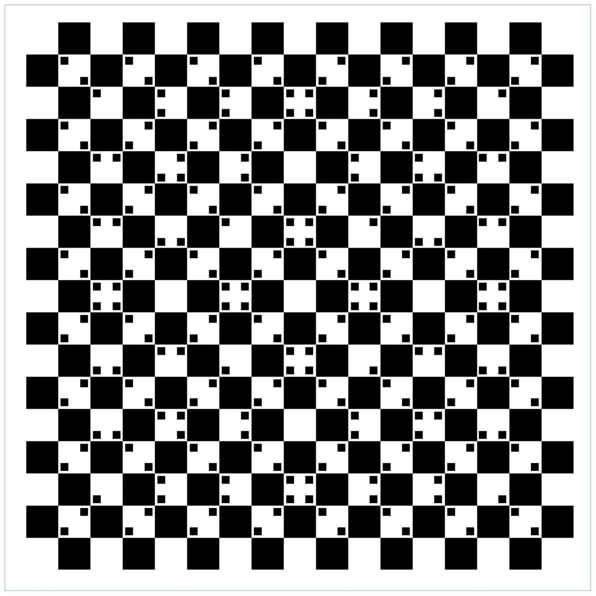 Glasbild Optische Täuschung - Illusion - Schwarz Weiß Ii ganzes Optische Täuschung Bild