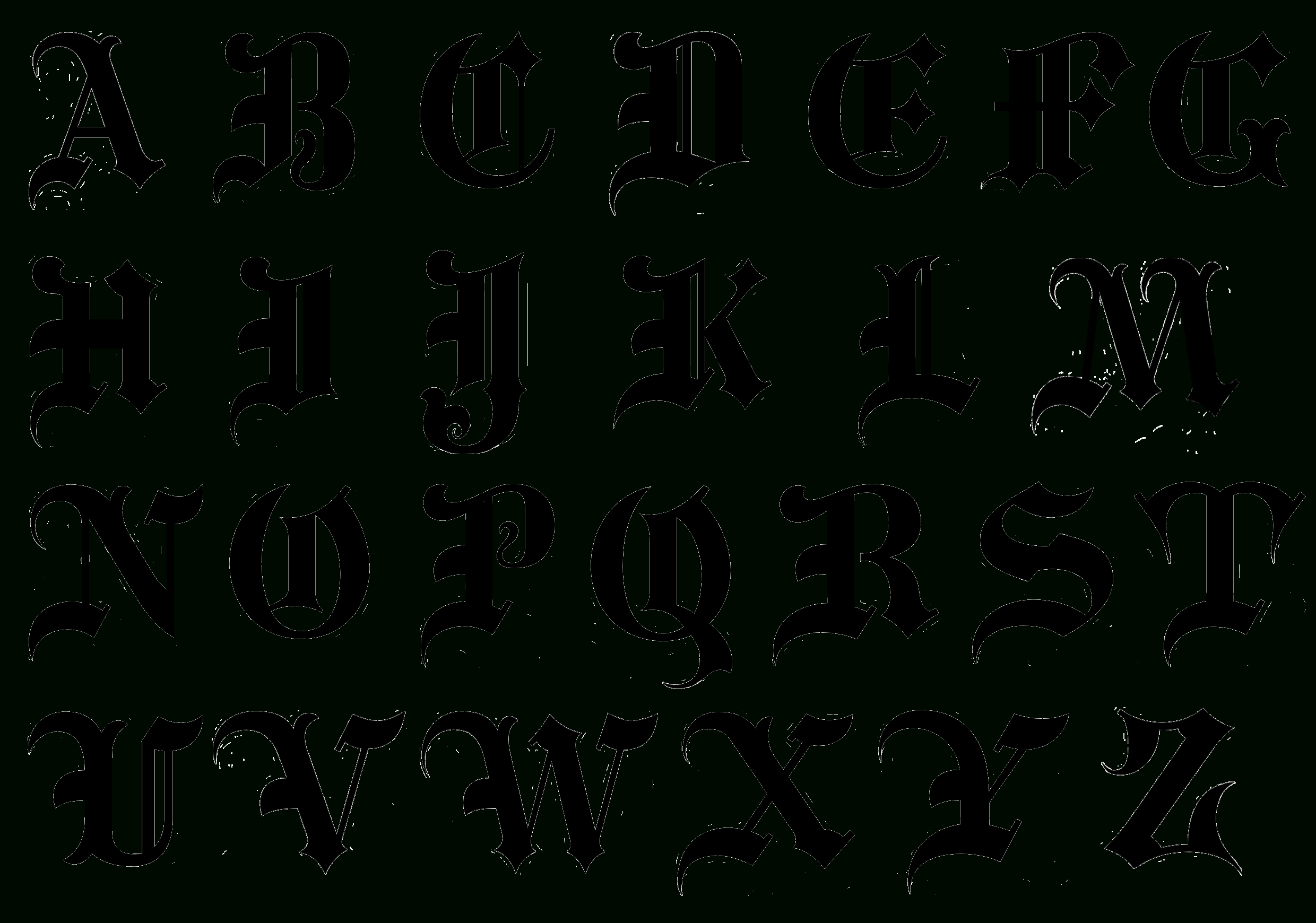 Goth Letters Related Keywords &amp; Suggestions - Goth Letters ganzes Gotische Buchstaben