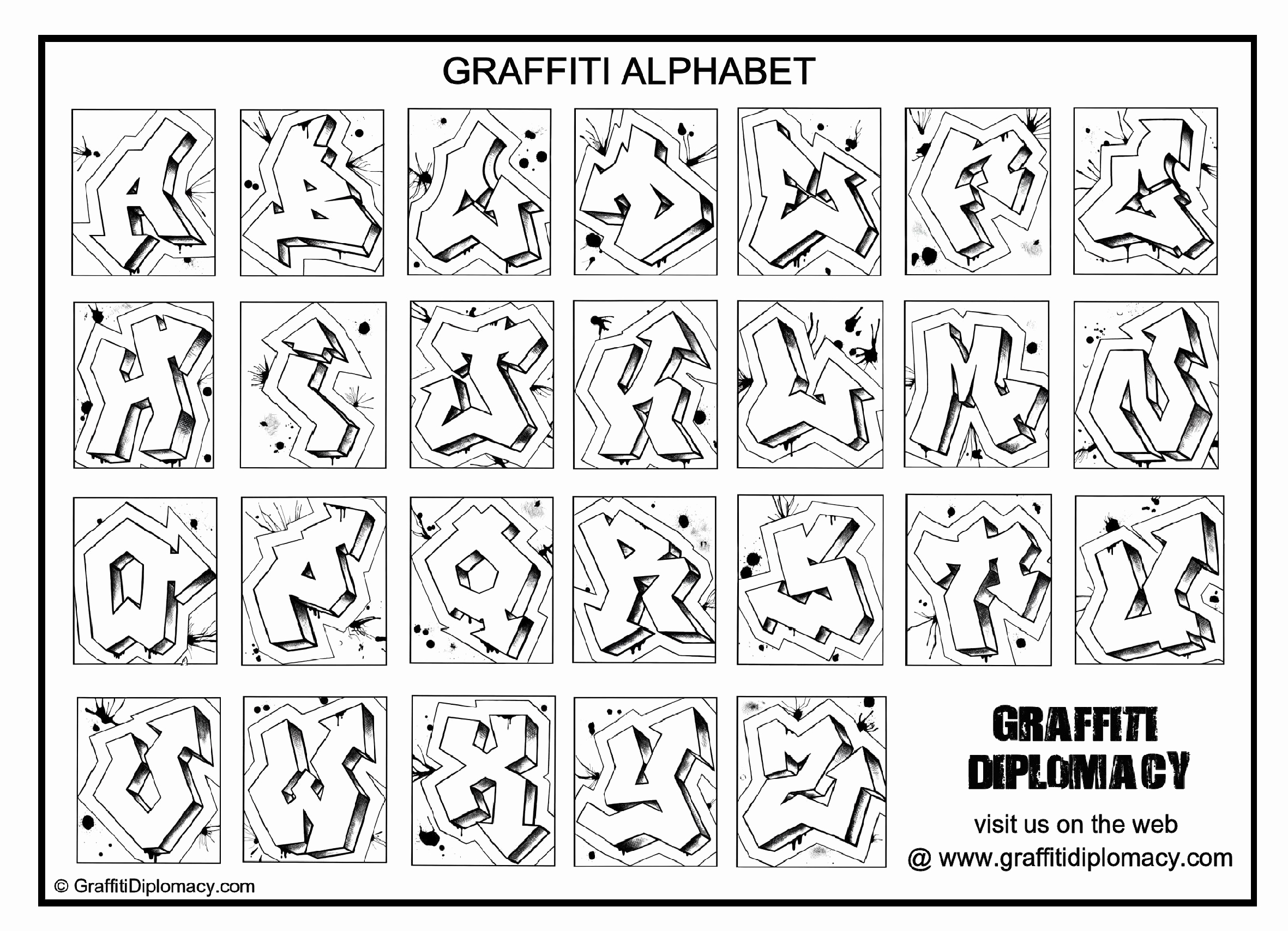 Graffiti Buchstaben Vorlagen A Z Schön 52 Genial Bilder bestimmt für Graffiti Buchstaben Vorlagen A-Z