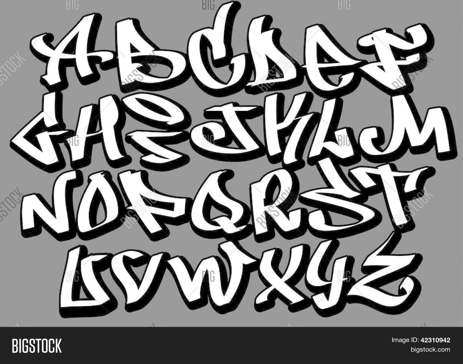 Graffiti Schriften Buchstaben. Hip Hop-Schrift-Graffiti für Graffiti Schriftarten Abc