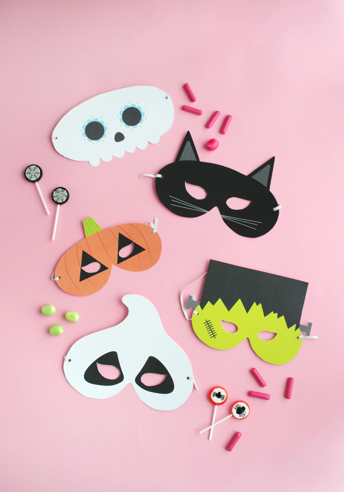 Gratis Printable: Halloween Masken (Mit Bildern) | Halloween mit Masken Basteln Mit Kindern