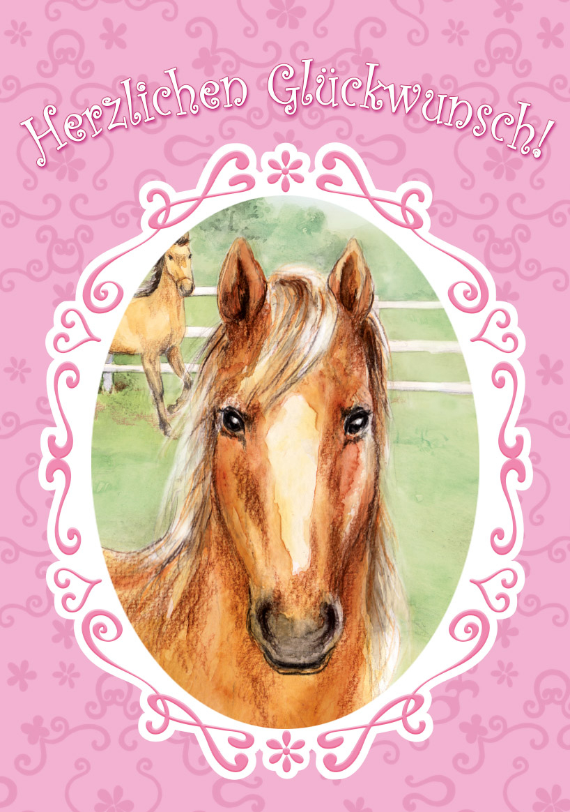 Great Cards &quot;streichelpferd - Streichel Mein Fell Das Mag Ich Sehr&quot; -  Geburtstagskarte Mit Touch über Geburtstagskarte Pferd