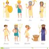 Griechische Götter Flach Vektor Abbildung. Illustration Von bestimmt für Griechische Götter Bilder Und Namen