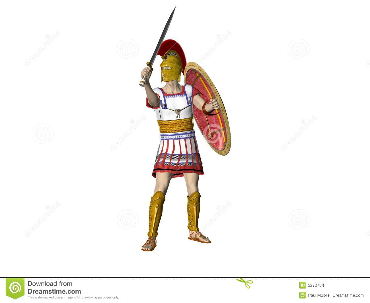 Griechischer Spartanischer Oder Römischer Krieger Stock bei Römische Krieger