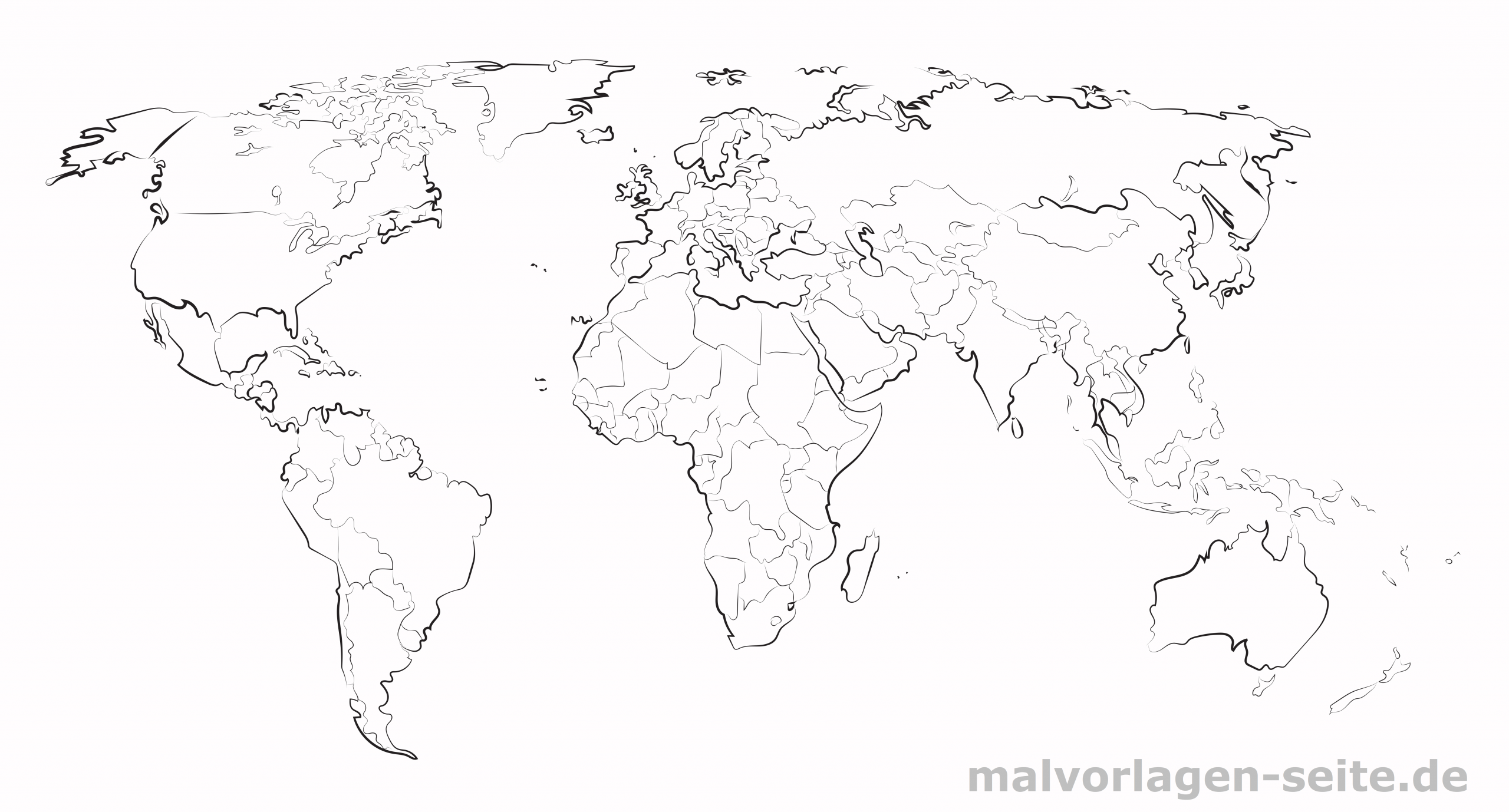 Große Weltkarte Zum Ausdrucken Und Selber Gestalten über Landkarten Drucken