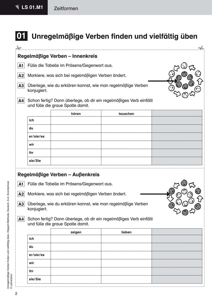 Deutsch 4 Klasse Arbeitsblätter Zeitformen - kinderbilder.download