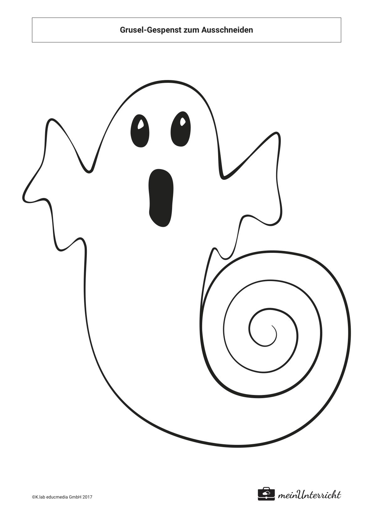 Grusel-Gespenst Zum Ausschneiden (Mit Bildern) | Halloween bestimmt für Halloween Bastelvorlagen Zum Ausdrucken