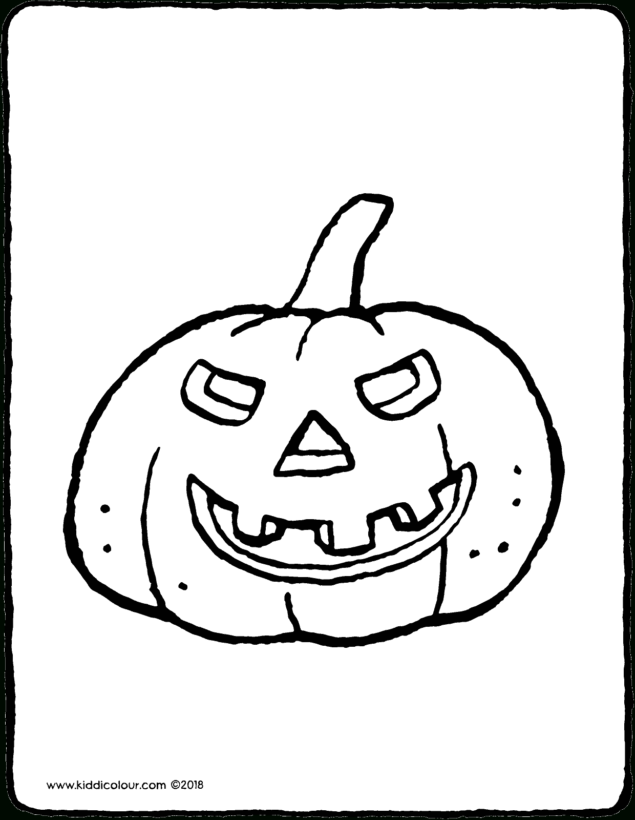 Halloween-Kürbis - Kiddimalseite verwandt mit Malvorlage Kürbis