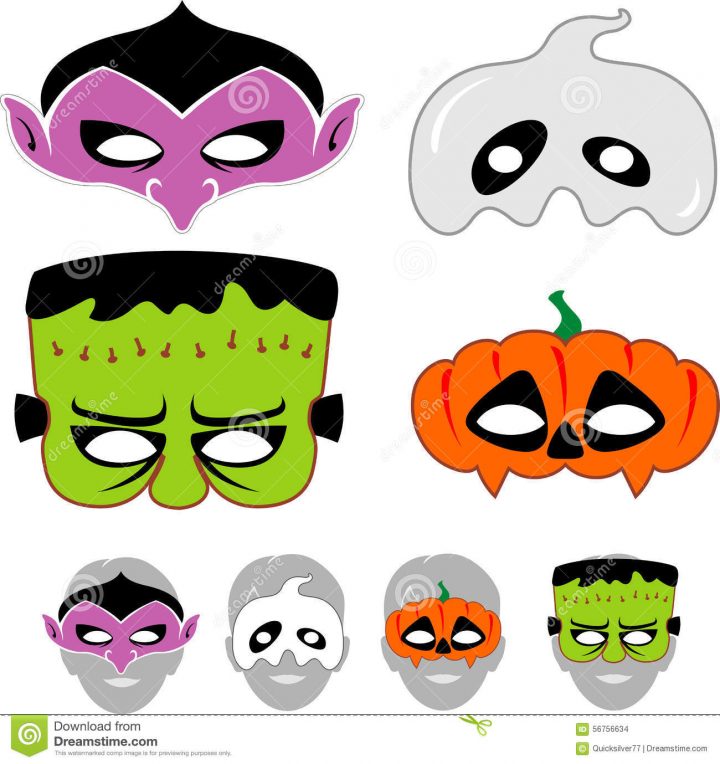 Halloween Masken Kinder. Halloweenmasken Basteln Vorlagen für Halloween