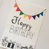 Handmade Birthday Card ''happy Birthday'' | Geburtstagskarte innen Geburtstagskarten Ideen