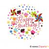 Happy Birthday Clipart, Grafik, E-Karte, Bild Kostenlos mit Bilder Happy Birthday Kostenlos