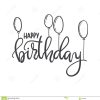 Happy Birthday. Hand Lettering Typography Template. For bestimmt für Happy Birthday Schriftzug Zum Ausmalen