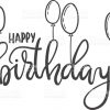 Happy Birthday. Hand Lettering Typography Template. For mit Vorlage Happy Birthday