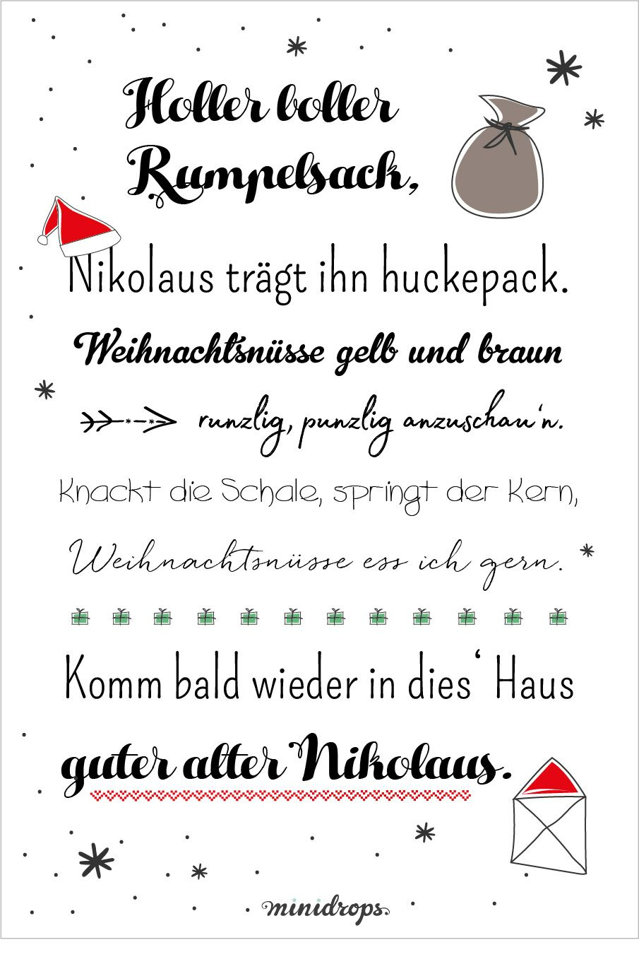 Happy Nikolaus! (Mit Bildern) | Nikolaus Lieder für Lustige Kurze Weihnachtsgedichte Zum Aufsagen
