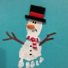 Harper Snowman Footprint | Basteln Weihnachten innen Weihnachtsbasteln Mit Kleinkindern Vorlagen